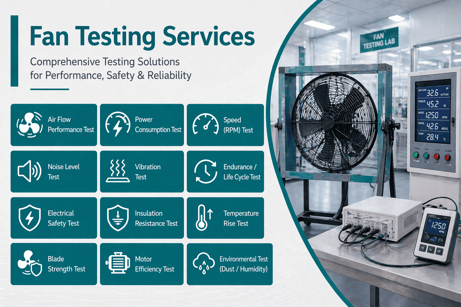 Fan Testing at Presto Laboratories