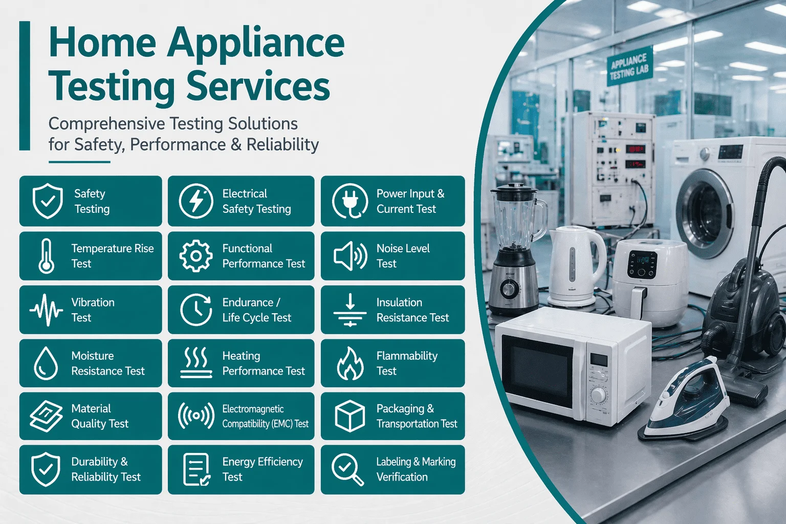 Home Appliance Testing Lab Service