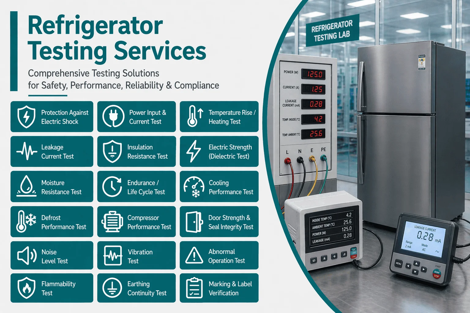 Refrigerator Testing laboratory in India