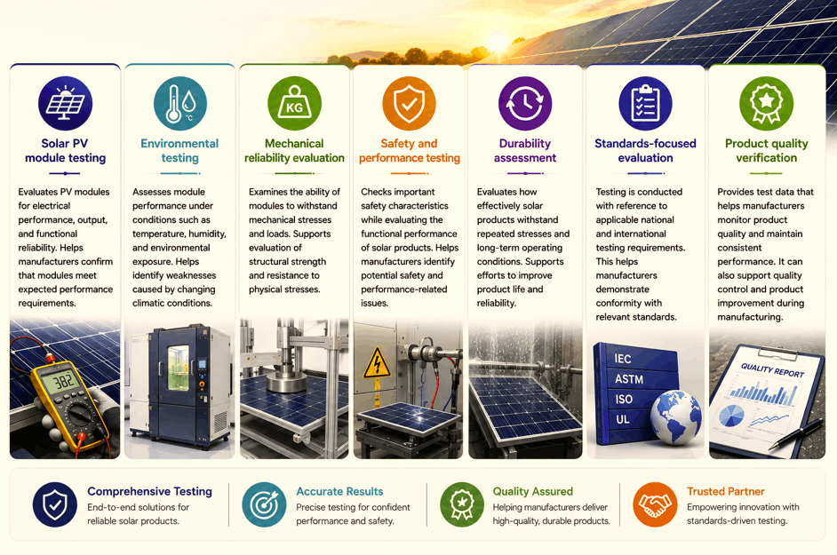 Solar Module Testing Types and Capabilities